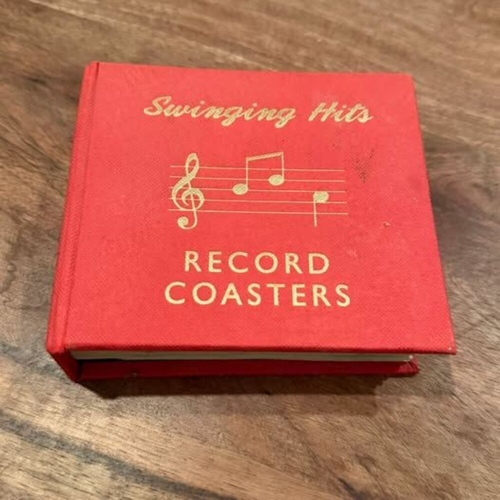 Vintage Swinging Hits Record Coasters Set of 8
